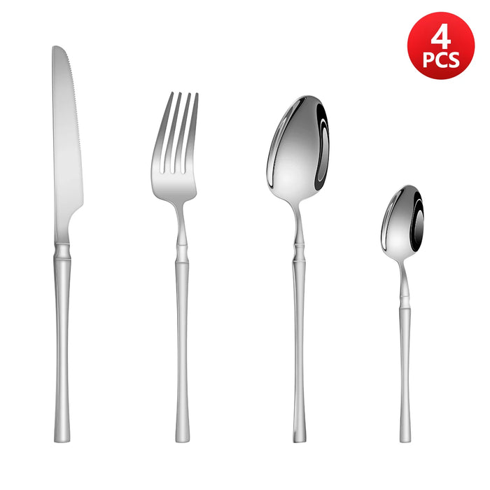 4 / 6 / 16 / 24 Piece Stainless Steel Cutlery Set For Home Or Restaurant