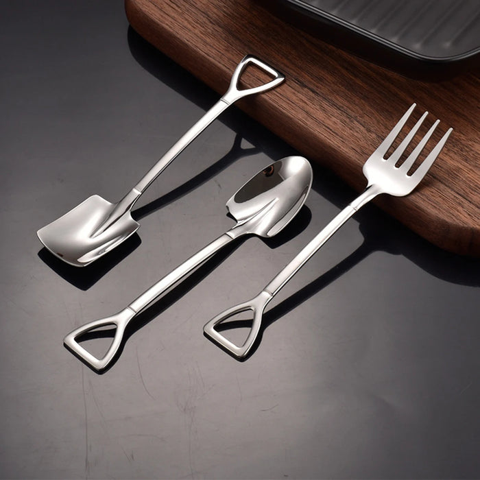 9 Piece Stainless Steel Dessert Fork & Spoon Set