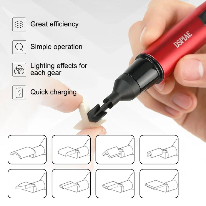 Diy Reciprocating Sander Electric Grinding Pen Sanding Heads & Sandpaper Military Craft Tools