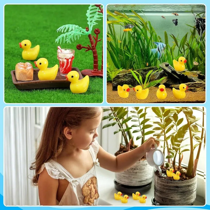100 / 200 Mini Resin Ducks For Garden Decoration
