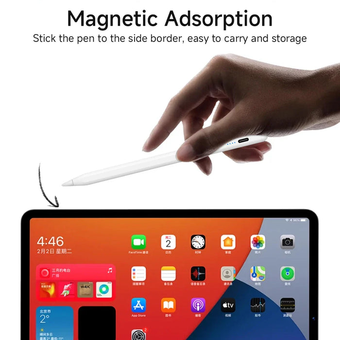 Universal Tablet Stylus With Magnetic Attachment & Pencil Accessory