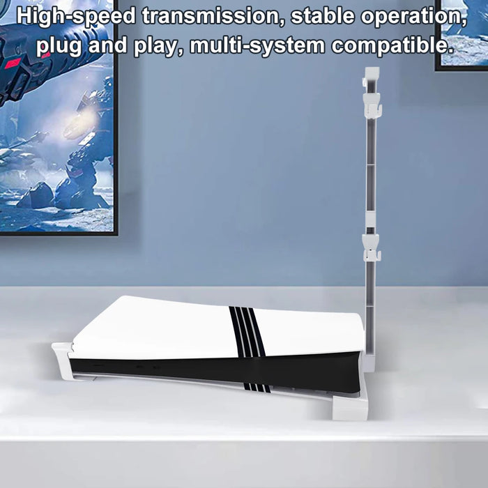 For Ps5 Slim / Pro Horizontal Stand Controller Charger Base Holder 5-Port Usb Ports Stand Holder For Ps5 Slim / Pro Accessories