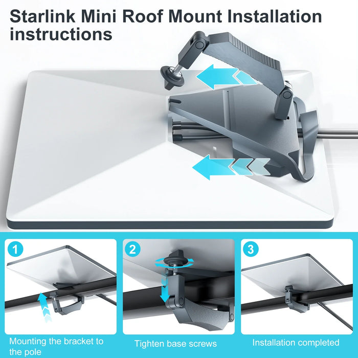 Aluminum Car Roof Bracket For Starlink Mini Mounting Holder For Camping