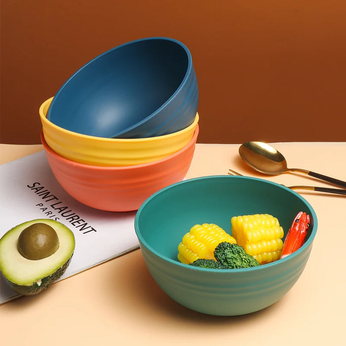 4 / 8 Piece Reusable Pp Bowl Set For Family Kitchen Restaurant Picnic Camping