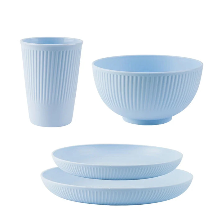 4 Piece Eco Friendly Tableware Set For Camping