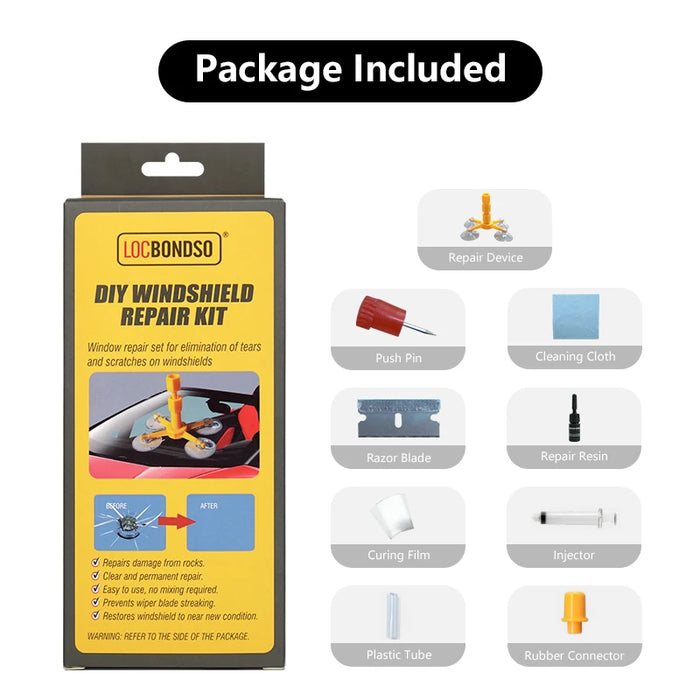 Auto Glass Scratch Repair Kit Quick Fix Resin For Windscreen Cracks