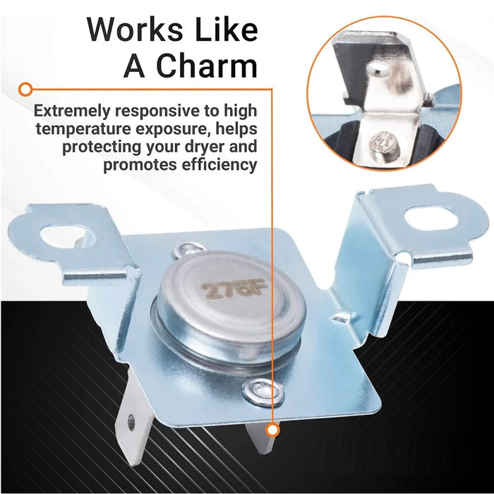 137032600 Dryer Thermal Limiter Replacement Part Exact Fit For Frigidaire Dryers - Replaces 137060800 7137032600