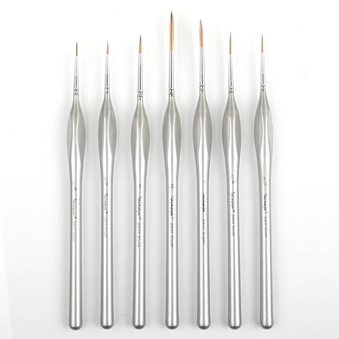 7 Piece Fine Detail Paint Brush Set For Art Acrylic Watercolour Oil Models