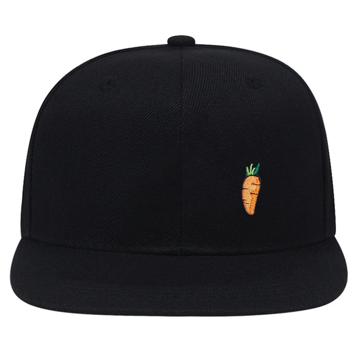 Embroidered Carrot Hip Hop Hat Adjustable Baseball Cap For Men And Women