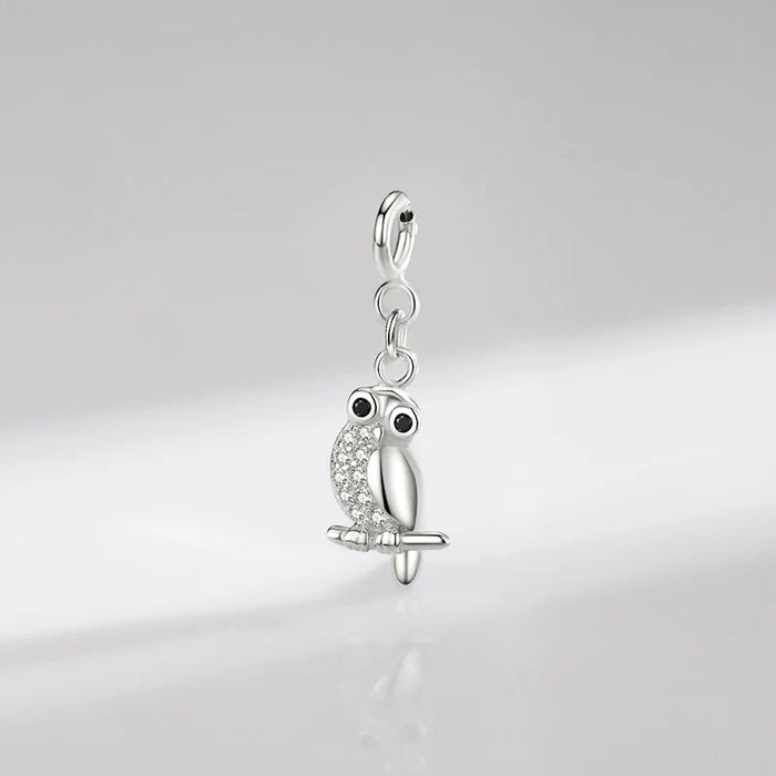 925 Sterling Silver Woodpecker Charm Bracelet For Women