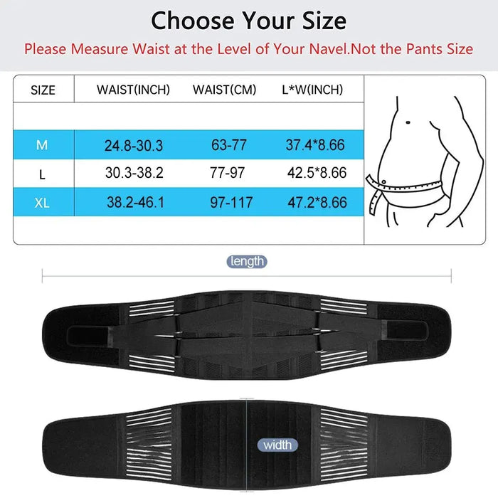 6 Stays Lumbar Support Belt For Gym Pain Relief
