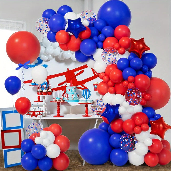 140Pcs Independence Day Balloon Garland Arch Kit Fourth Of July Birthday Party Anniversary Indoor And Outdoor Decorations
