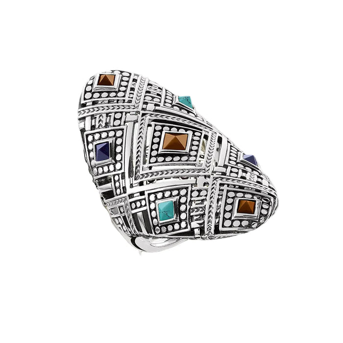 925 Sterling Silver Boho Ethnic Ring Europe Fashion For Women