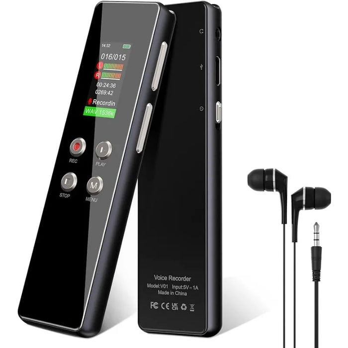 64Gb Voice Recorder With Playback Noise Reduction Password Protection