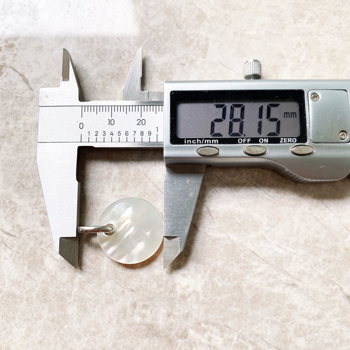 925 Sterling Silver Shell Disc Pendant Fashion Jewelry For Women