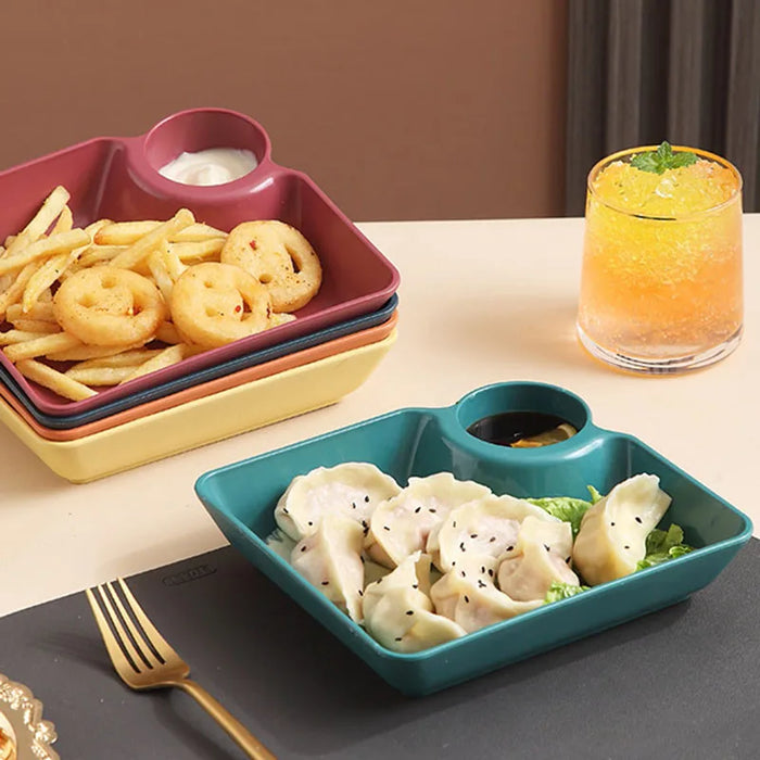 4 Piece Dumpling & Chicken Plate Set Creative Plastic Dishes