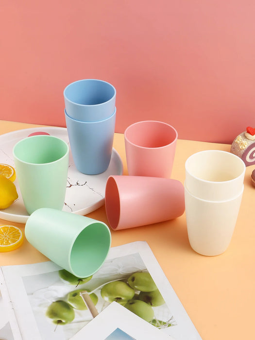 4 / 11 Piece Colourful Reusable Plastic Cups Perfect For Camping & Picnics Easy To Clean & Dishwasher Safe