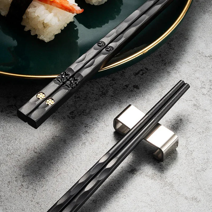 5 Pairs Non Slip Chopsticks For Sushi & Korean Food