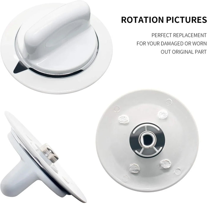 2 Pack We1M654 Dryer Timer Knob Compatible With Ge & Hotpoint Dryers Ap3995098 We01M0443 We1M443 1264290