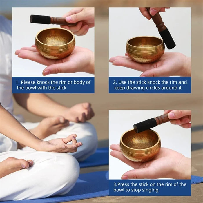 Handmade Tibetan Singing Bowl For Yoga And Sound Therapy