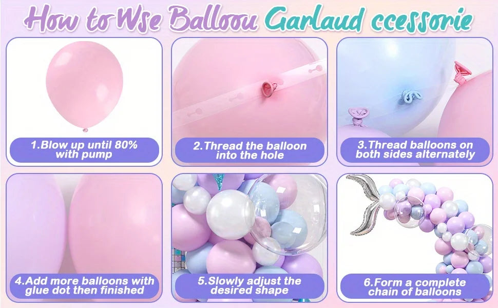 Mermaid Birthday Party Decoration - Suitable For Mermaid Theme Birthday Party Theme Activities Held Anniversary Decoration