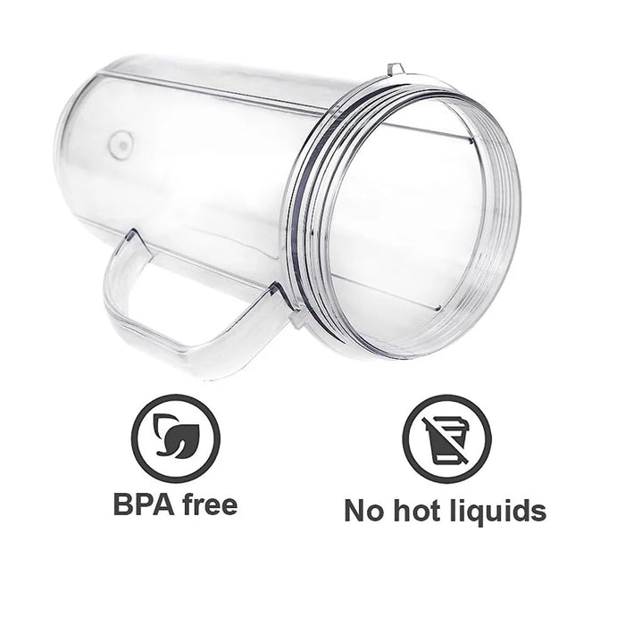 Tall 22Oz Replacement Part Cup Mug With Handle Compatible With 250W Magic Bullet On-The-Go Mug