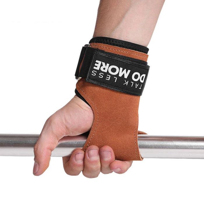 Anti Slip Gym Grips For Weightlifting Crossfit And More Cowhide Palm Protection
