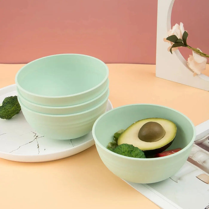 4 / 6 / 8 Piece Reusable Light Green Cereal Bowls Perfect For Camping