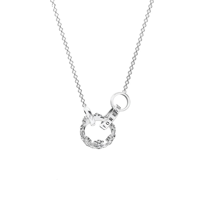 925 Sterling Silver Romantic Gift Queen Crown Necklace Fine Jewelry For Women