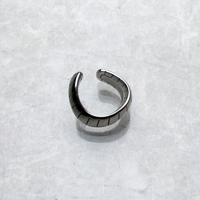 925 Sterling Silver Snakeskin Single Ear Cuff Handcrafted Boho Fashion Jewelry For Women