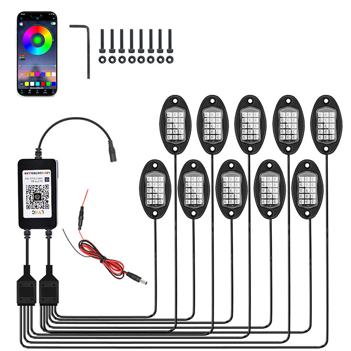 12V Rgb Led Car Chassis Underglow Lights For Suv Atv Jeep Off Road Truck