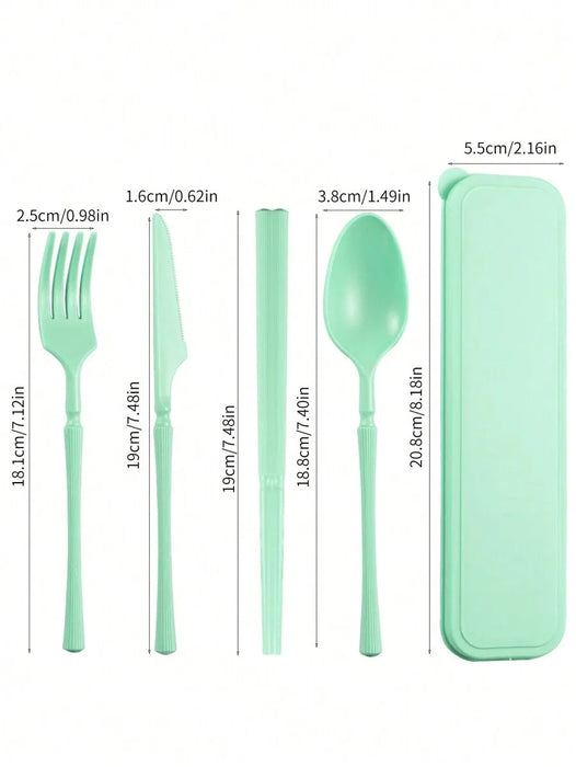 Reusable Plastic Tableware Set For Picnics Camping And Students
