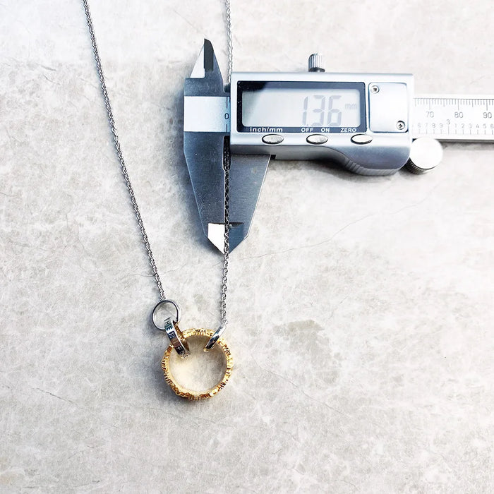 925 Sterling Silver Gold Link Chain Necklace Elegant Romantic Gift For Women