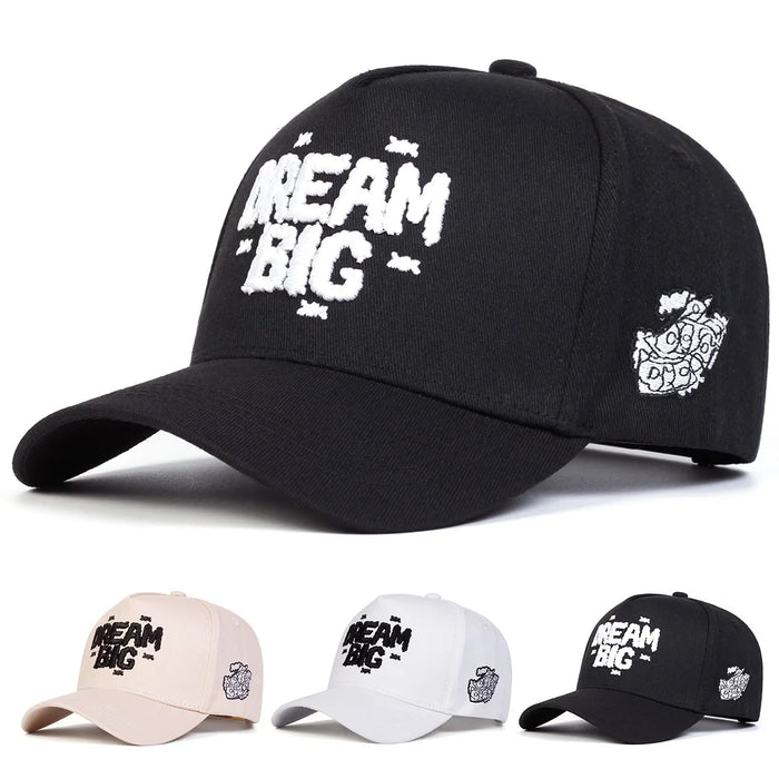 Embroidered Unisex Baseball Cap Dream Big Design Adjustable Sun Hat