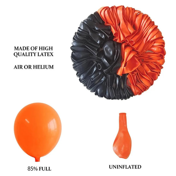 136Pcs Basketball Balloon Set Orange Black Balloon Chain Basketball Set Boys Birthday Party Sports Themed Balloon Supplies