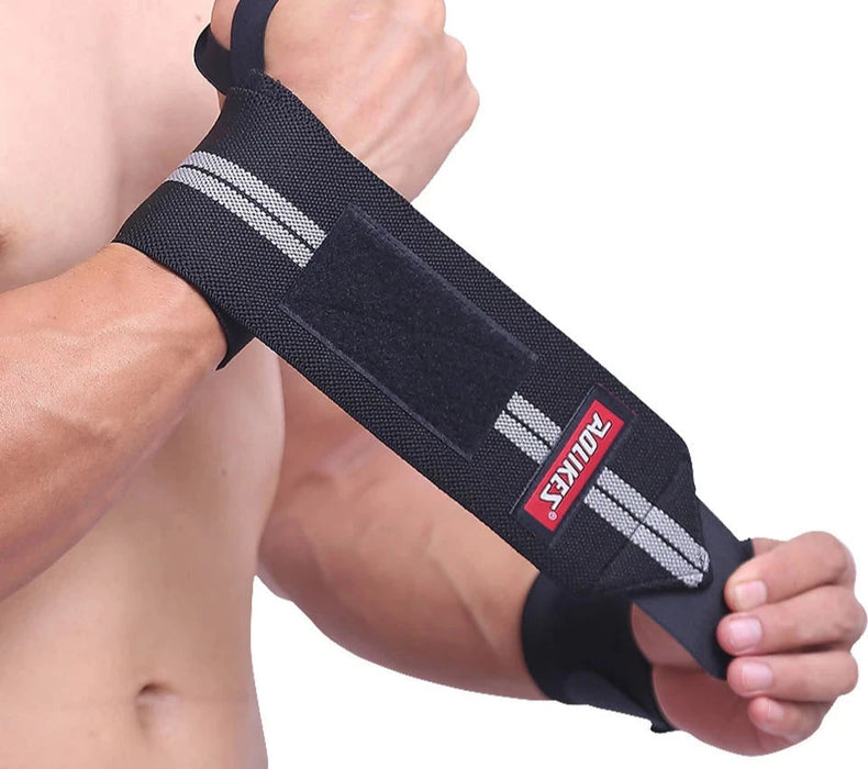 Pair of Weight Lifting Wrist Support Straps Gym Training Brace