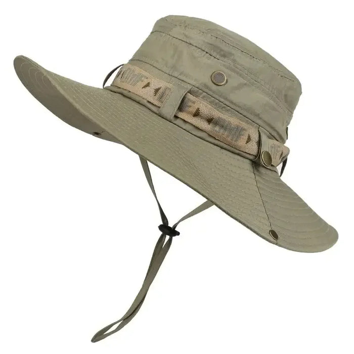 Uv Protection Wide Brim Bucket Hat For Men