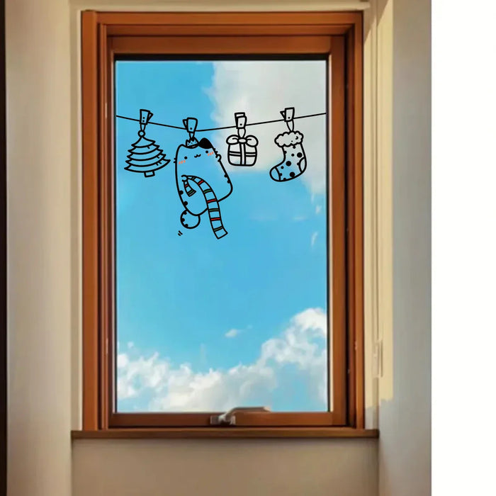 Adorable Animal Pattern Laundry Wall Sticker For Bedroom Decor