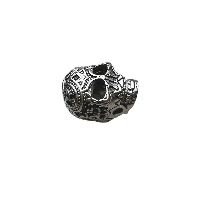 925 Sterling Silver Skull King Beads Punk Charm For Women & Men