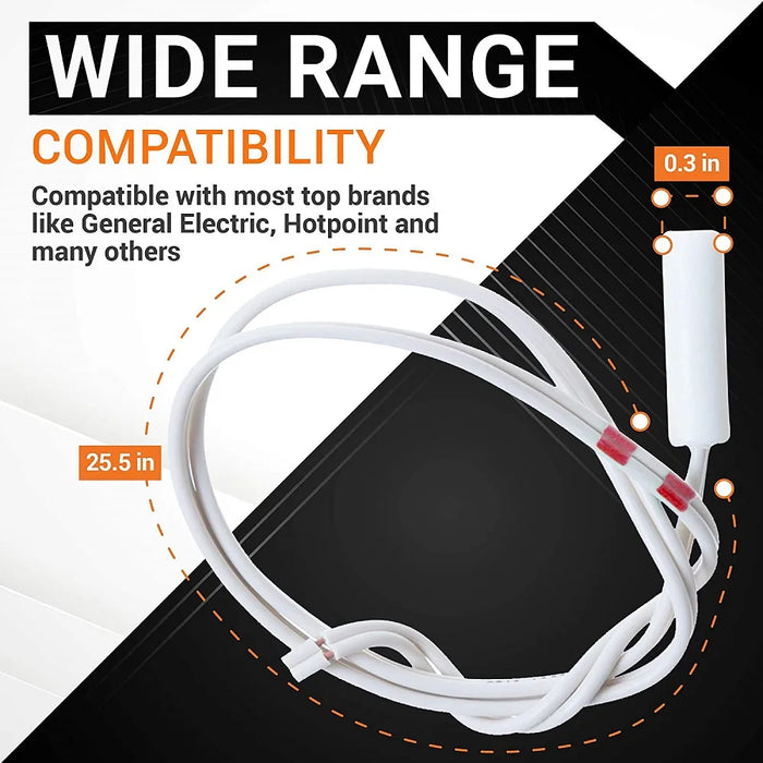 Wr55X10025 Refrigerator Temperature Sensor Replacement For Electric & Hotpoint Refrigerator 914093 Ap3185407 Ps304103 Wr50X10027