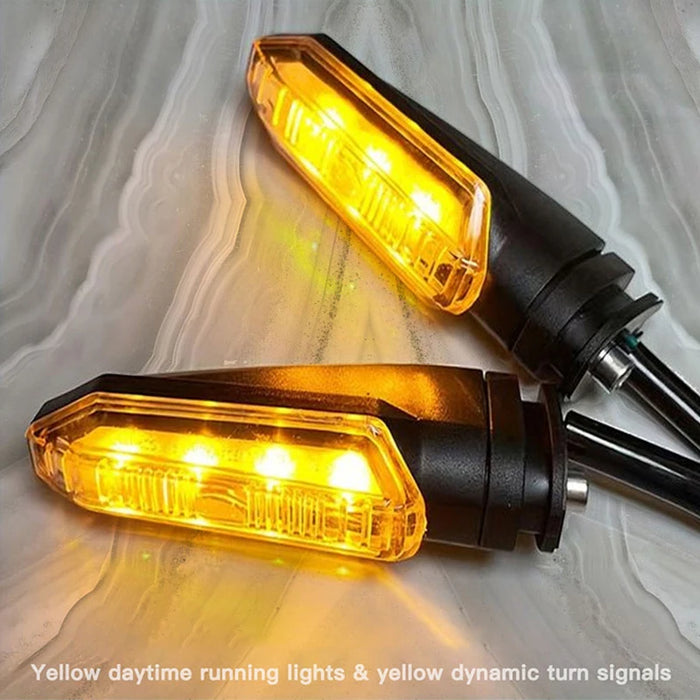 12V Motorcycle Led Turn Signal Lights Amber Flashing Indicators 2Pcs