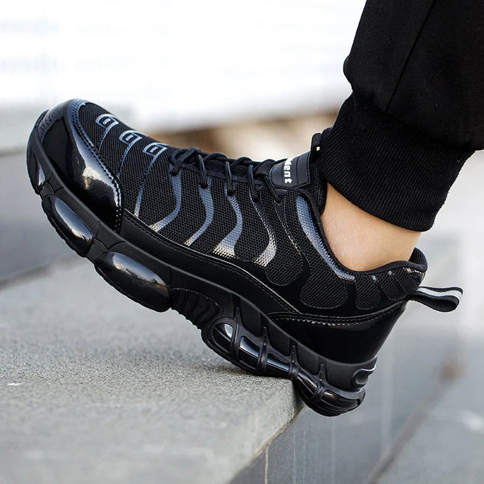 Mens  Anti Piercing Protection  Breathable Steel Toe Work Shoes