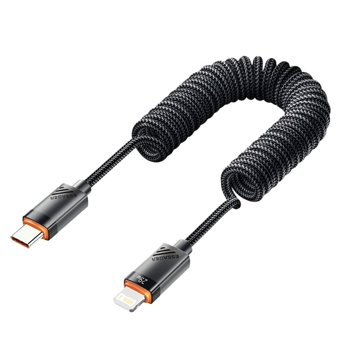 Car Spring Usb C To Lightning Cable Pd 29W Fast Charging For Apple Iphone14 13 12 11Pro Max Charger 1.8M Carplay Braided