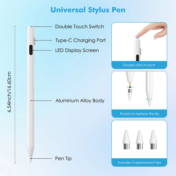 For Ipad / Iphone / Samsung / Tablet Devices And Other Ios / Android Phone Touch Screen Active Universal Stylus Pen