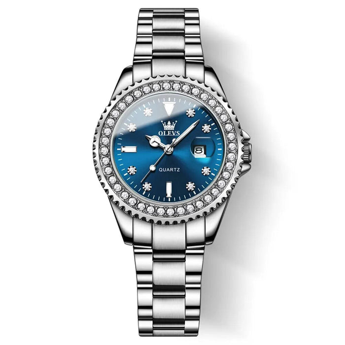 Stainless Steel Diamond Dial Watch