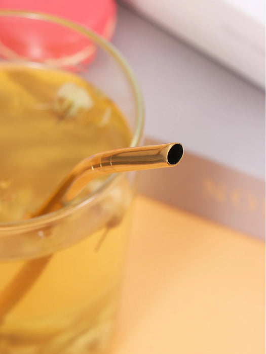2 In 1 Stainless Steel Straw Spoon For Mixing Drinks