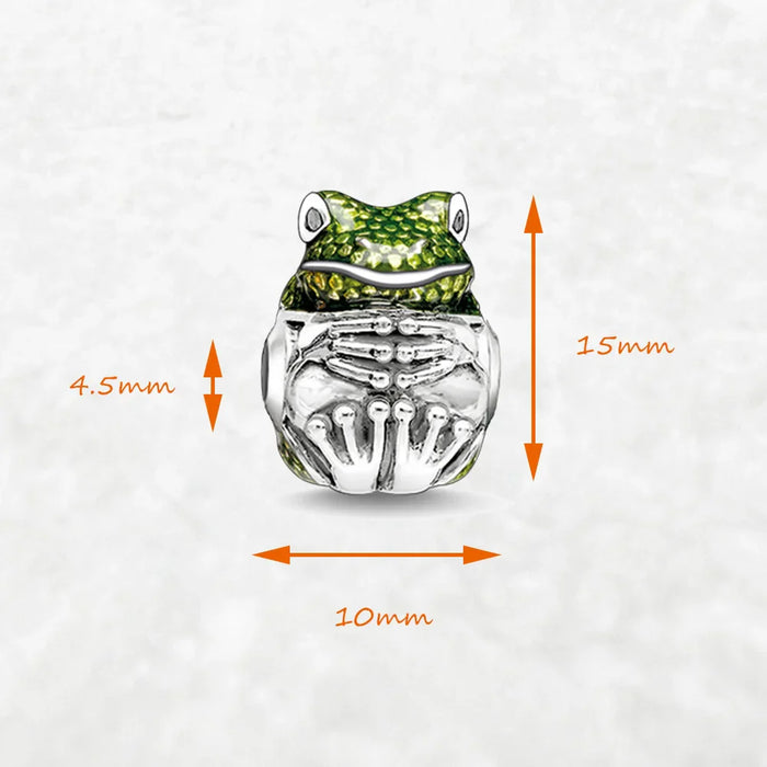 925 Sterling Silver Frog Bead Charm European Diy Jewelry Accessory For Women And Men