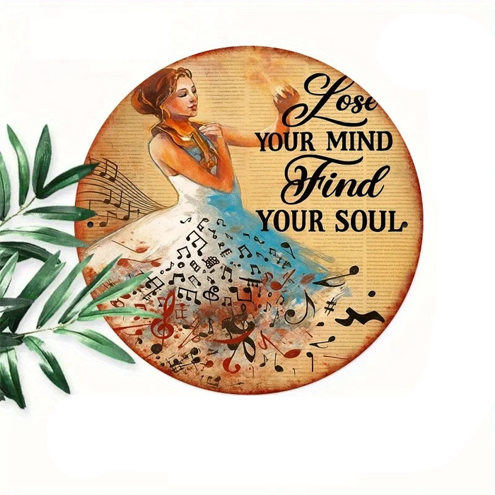 Retro Music-Themed 2D Flat Iron Sign For Bedroom Or Dining Room