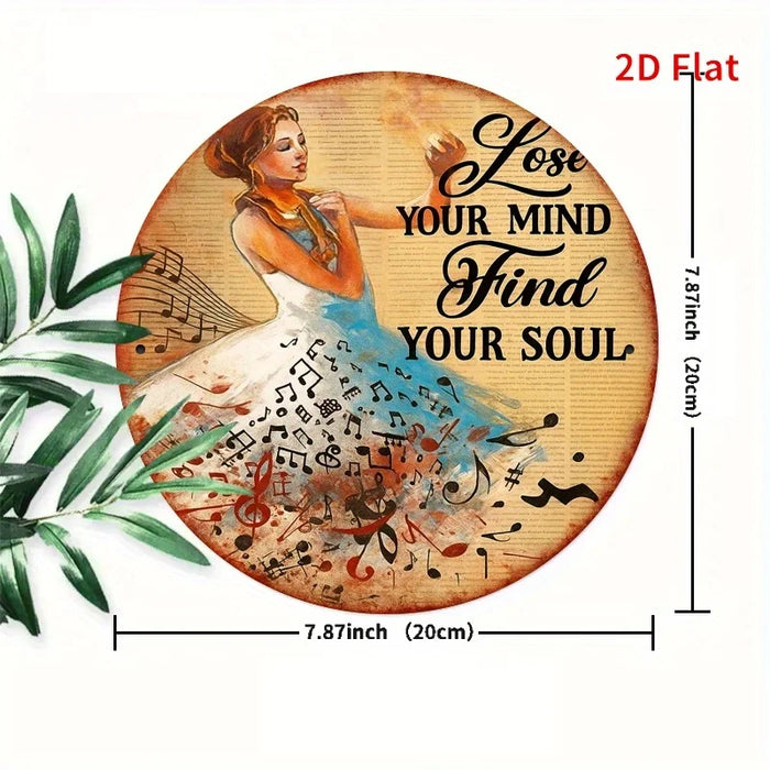 Retro Music-Themed 2D Flat Iron Sign For Bedroom Or Dining Room