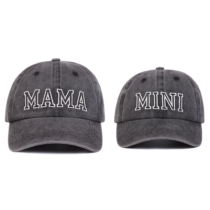 Embroidered Unisex Parent Child Baseball Caps Spring / Autumn Outdoor Adjustable Hats